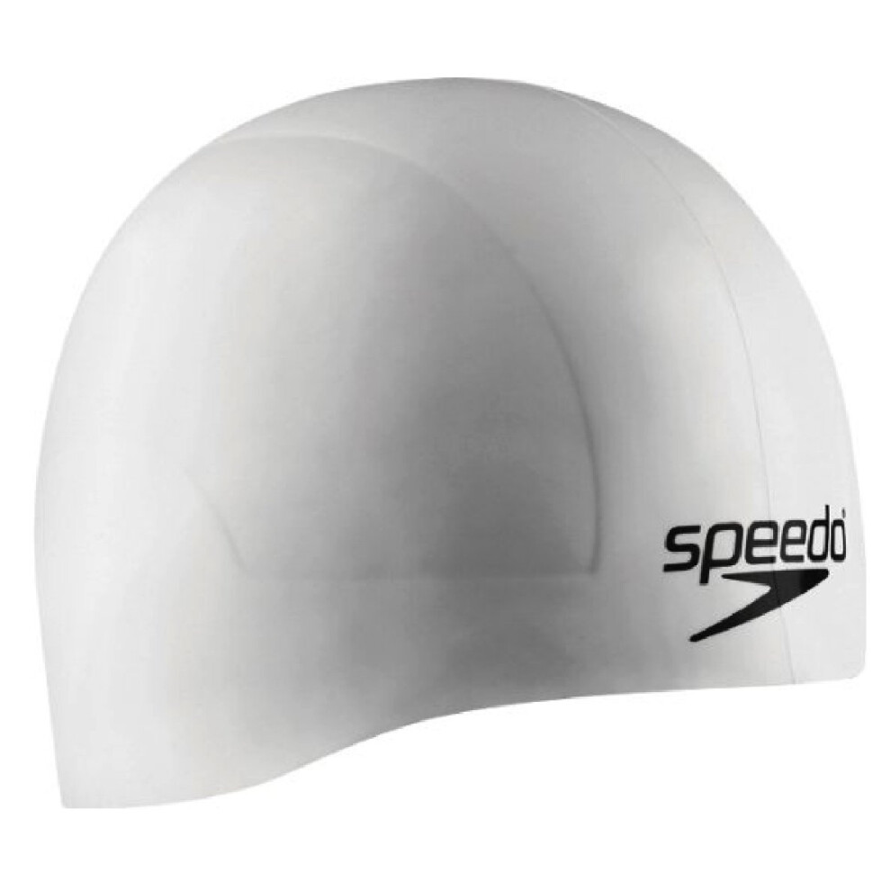 Speedo Unisex-Adult Swim Cap Silicone Aqua V White  Large