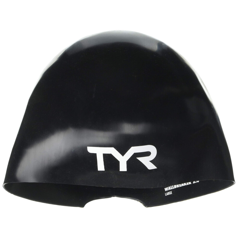 TYR Wall Breaker 2.0 Dome Cap Swimming Equipment  Black  Large