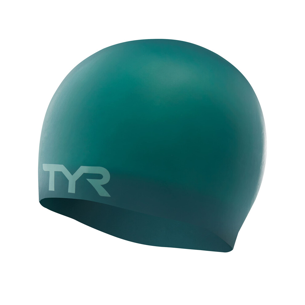 Stealth-X Wrinkle-Free Silicone Adult Racing Swim Cap  Teal  one Size