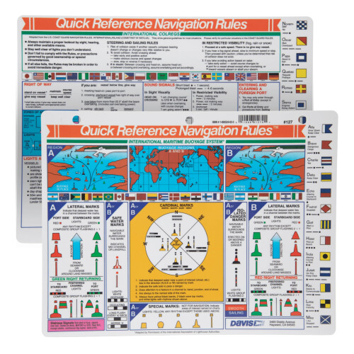Davis Instruments International Navigation Rules Quick Reference Card