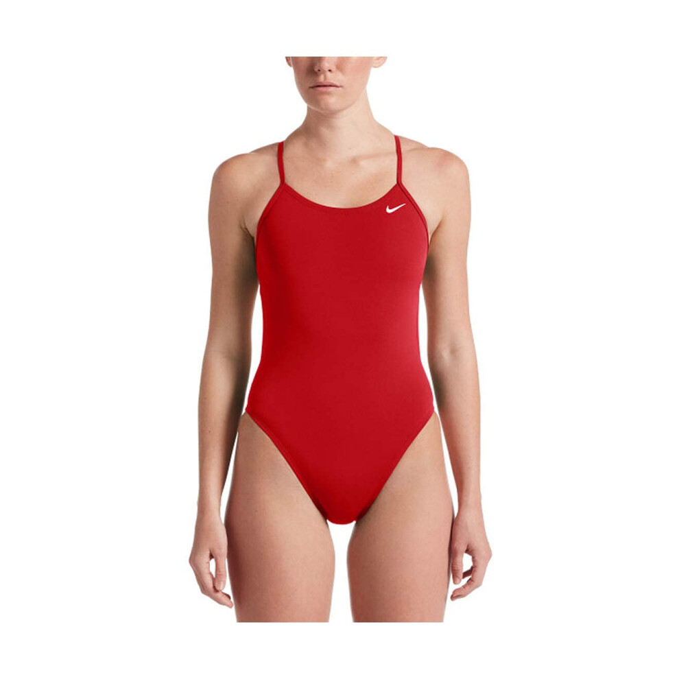 Nike Hydrastrong Solid Cut-Out One Piece (28  University Red)