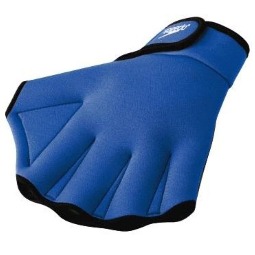 Speedo unisex adult Swim Training Fitness aquatic gloves  Royal  Large