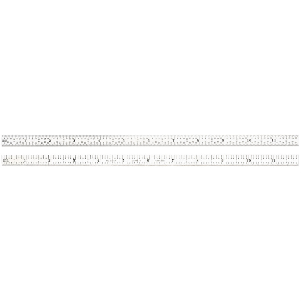 C305R-12 Full Flexible Steel Rule with Inch Graduations  5R Style Grad