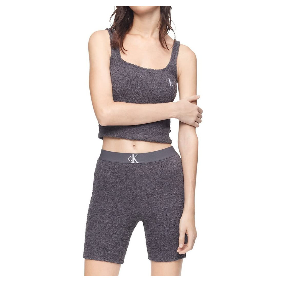 Calvin Klein One Plush Sleep Shorts Ashford Grey XS (Women's 2)