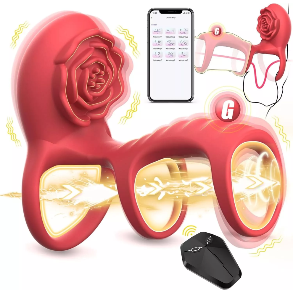 Pleasure Penis Ring Cock Ring Dildo Clitoral Vibrating Adult Sex Toys