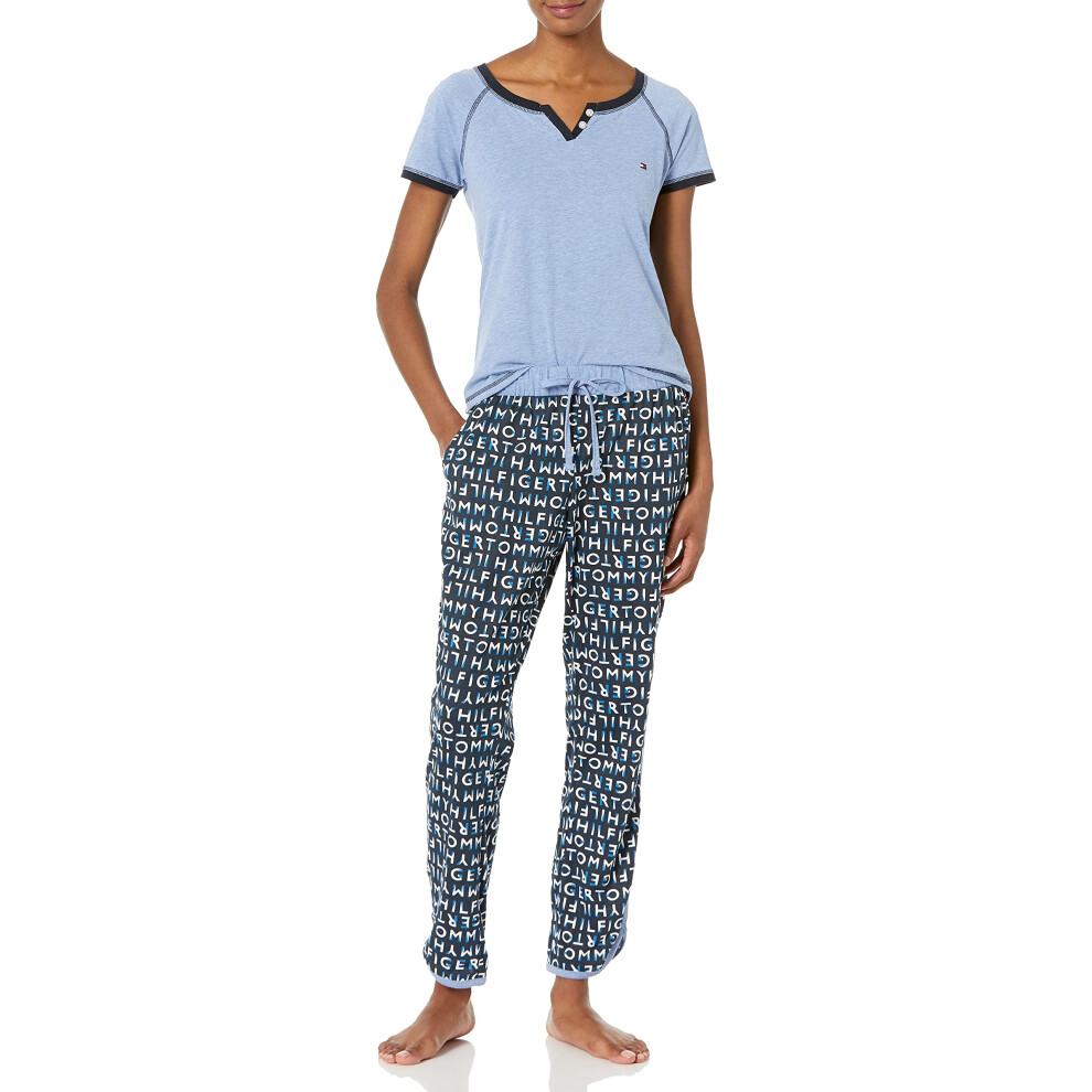 Tommy HilfigerWomensShort Sleeve and Pants Logo Lounge Bottom Pajama S