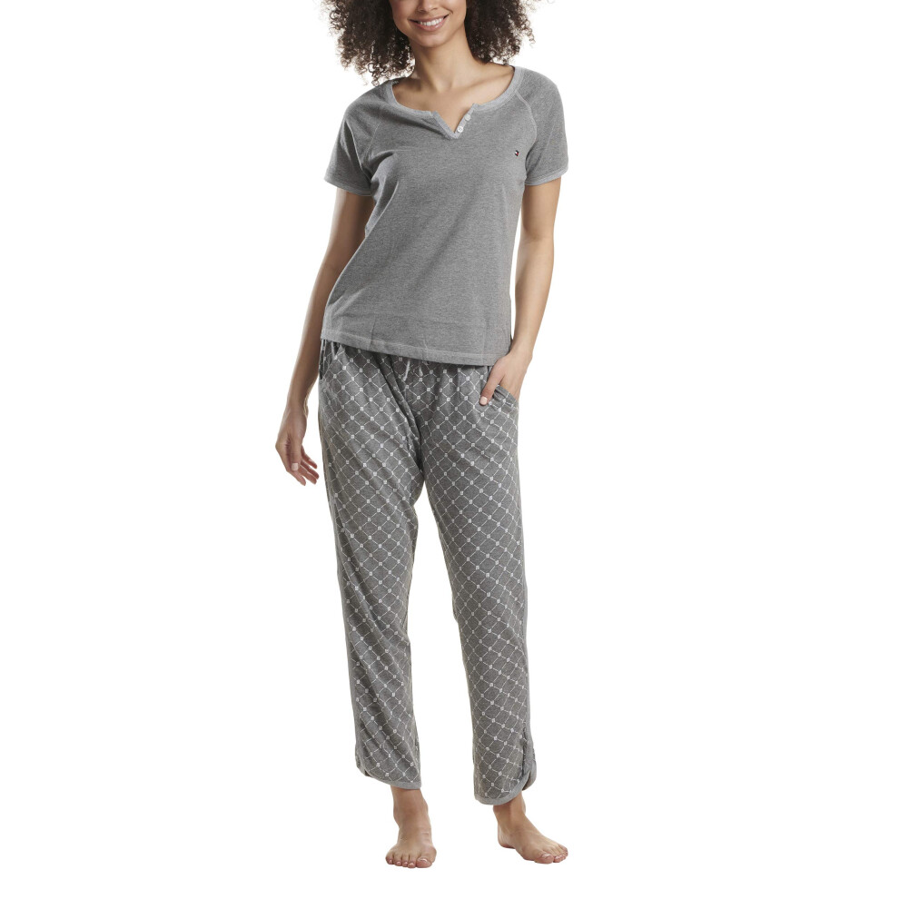 Tommy HilfigerWomensShort Sleeve and Pants Logo Lounge Bottom Pajama S