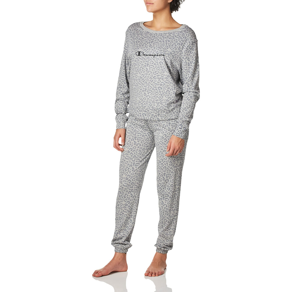 Champion Women's Sleep PJ Set  Animal Print Grey  XX-Large