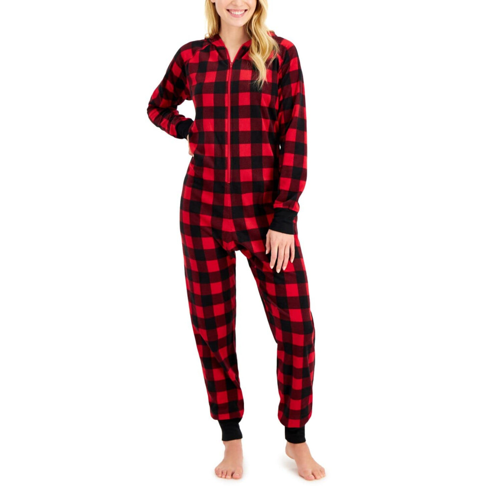 Family Pajamas Matching Women's 1-Pc. Red Check Printed (Medium)