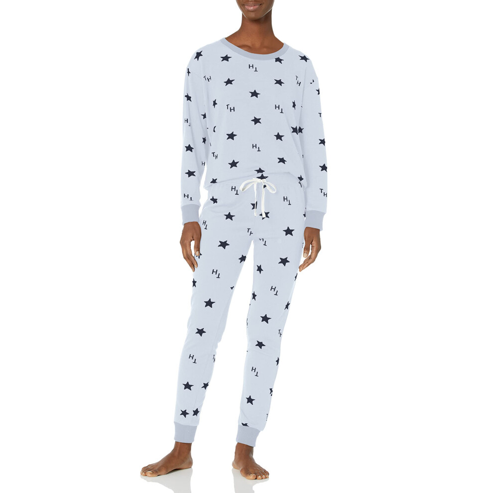 Tommy Hilfiger Women's Hacci Pullover and Jogger Sleep PJ Set  Chambra