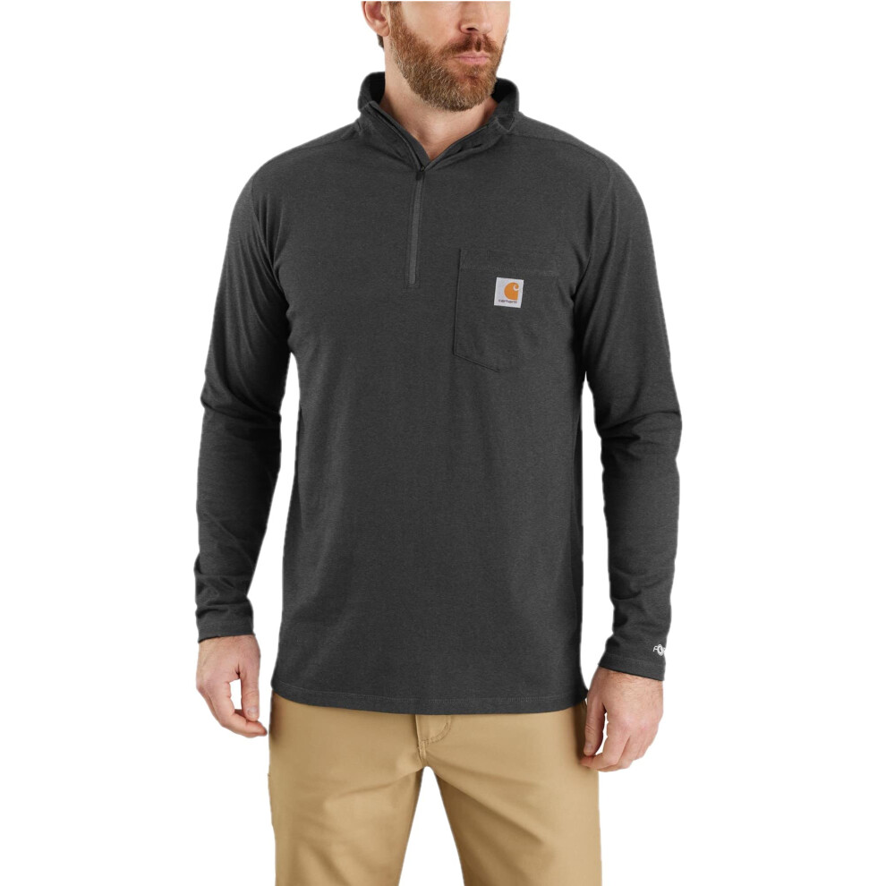 Carhartt Men's Force Relaxed Fit Midweight Long-Sleeve Quarter-Zip Moc