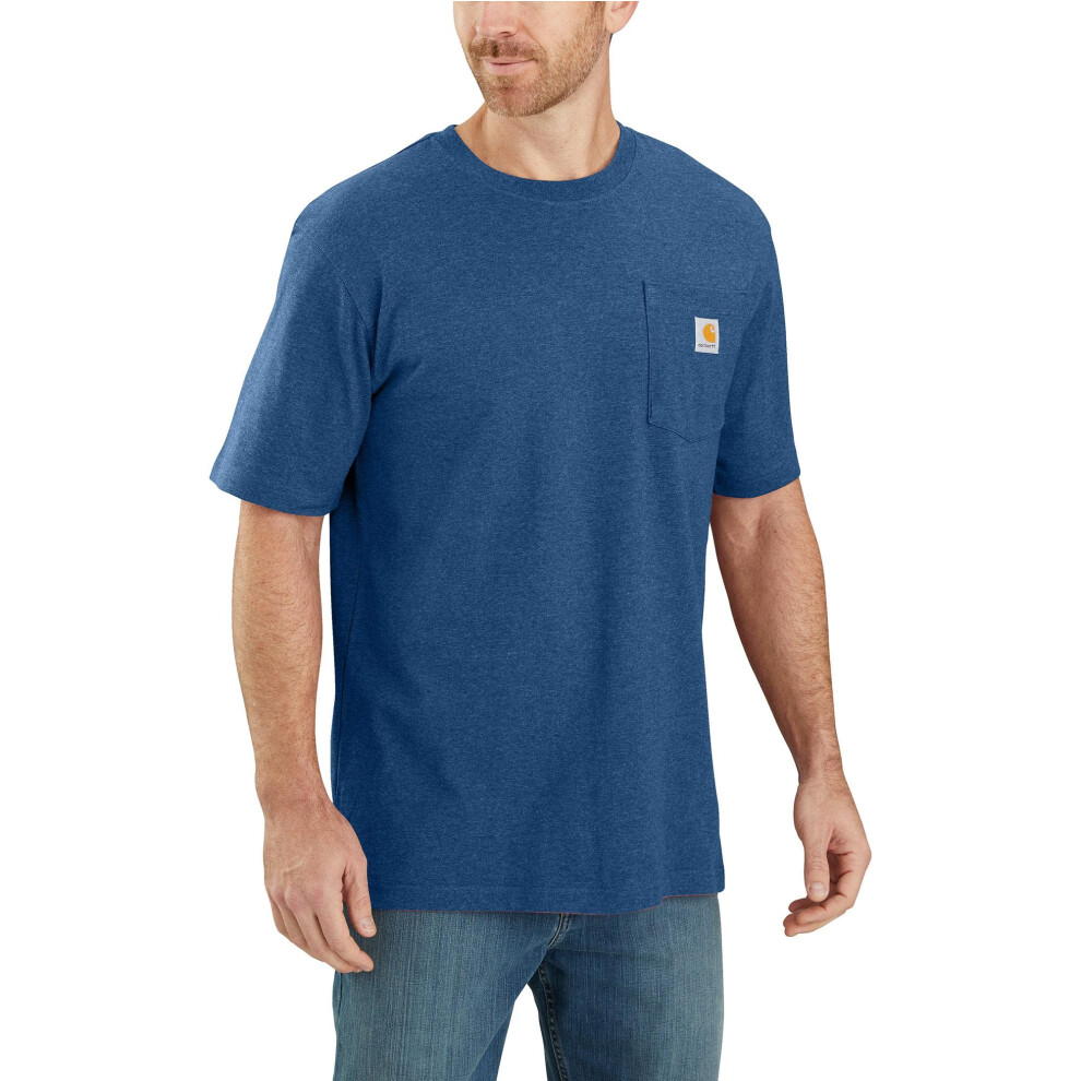 Carhartt Men's Loose Fit Heavyweight Short-Sleeve Pocket T-Shirt  Lake