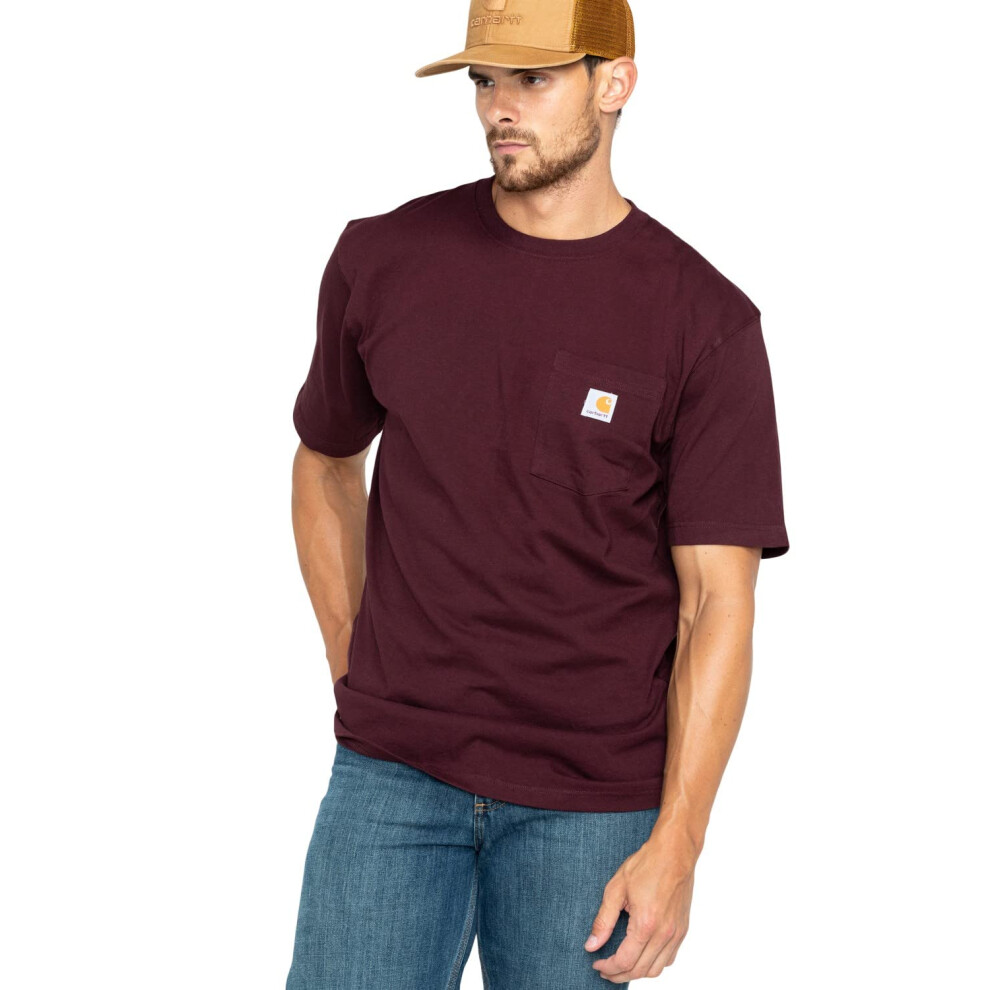 CarharttMenLoose Fit Heavyweight Short-Sleeve Pocket T-ShirtPortSmall