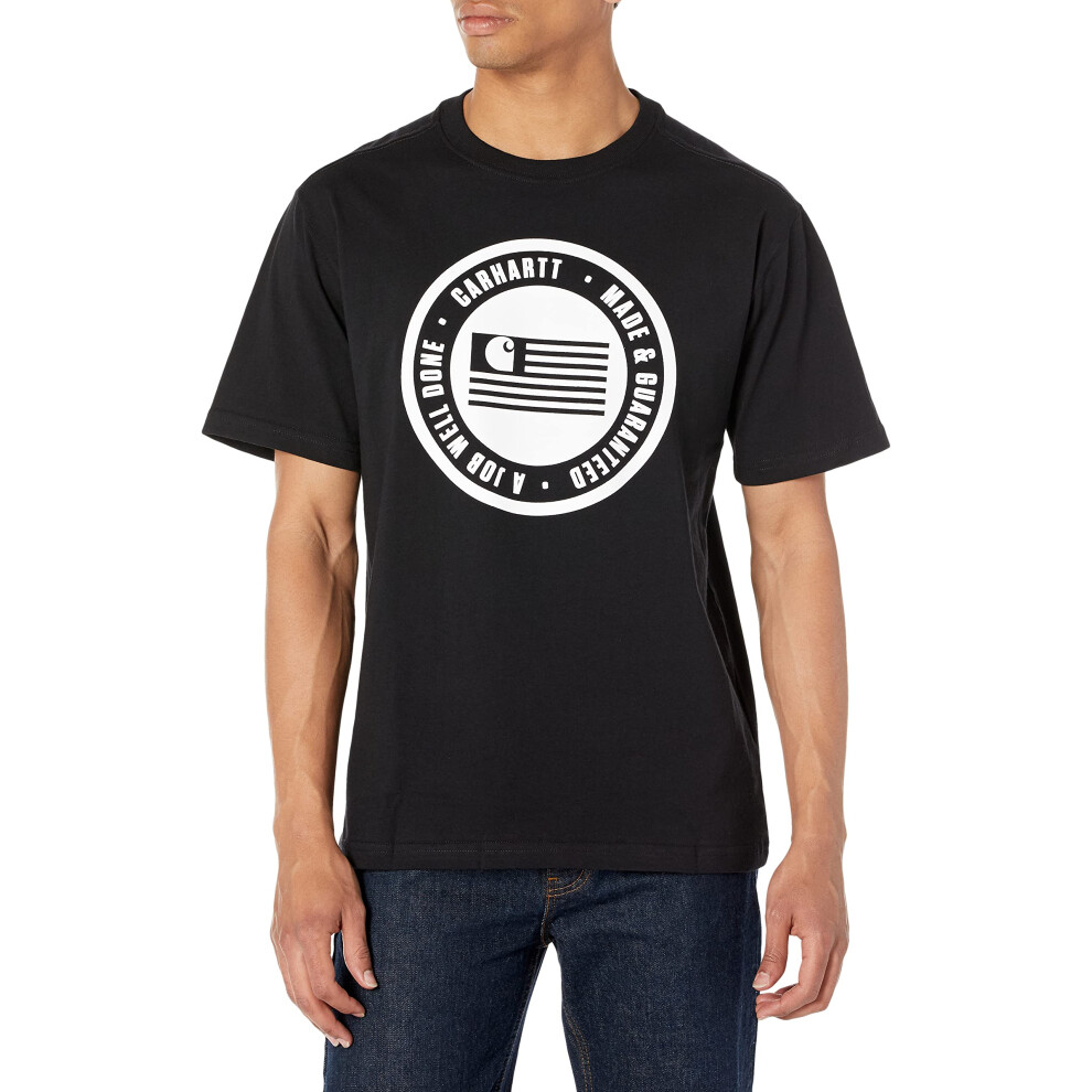 Carhartt Men's Relaxed Fit Midweight Short Sleeve Flag Graphic T-Shirt