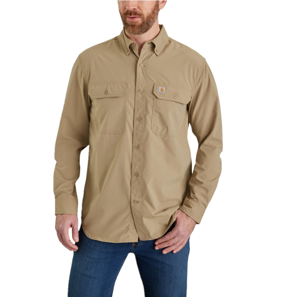 Carhartt Men's Big Force Relaxed Fit Lightweight Long-Sleeve Shirt  Da