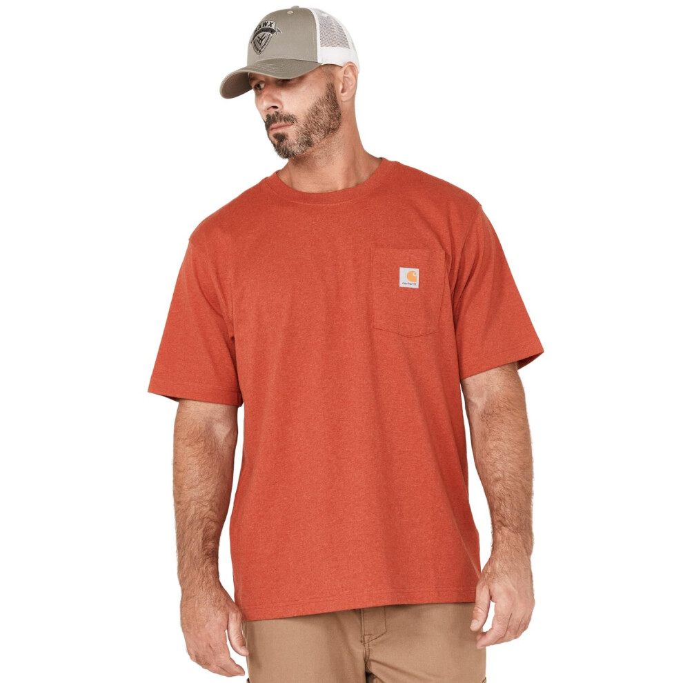 Carhartt Men's Loose Fit Heavyweight Short-Sleeve Pocket T-Shirt Close