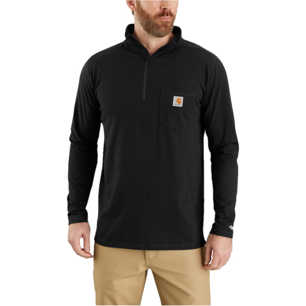 Carhartt Men's Force Relaxed Fit Long Sleeve Quarter Zip Pocket T-Shir