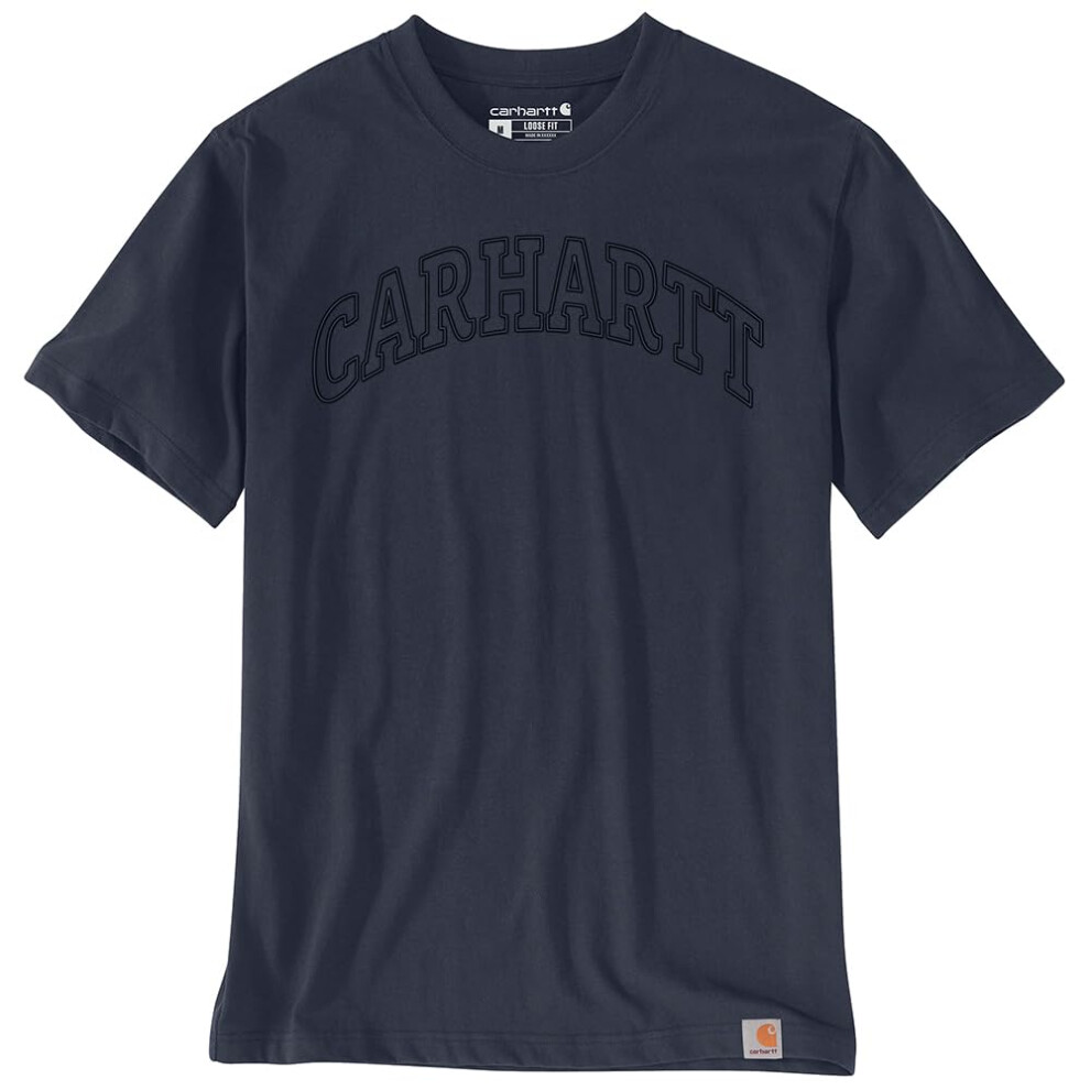 Carhartt Men's Relaxed Fit Heavyweight Short-Sleeve Logo Graphic T-Shi