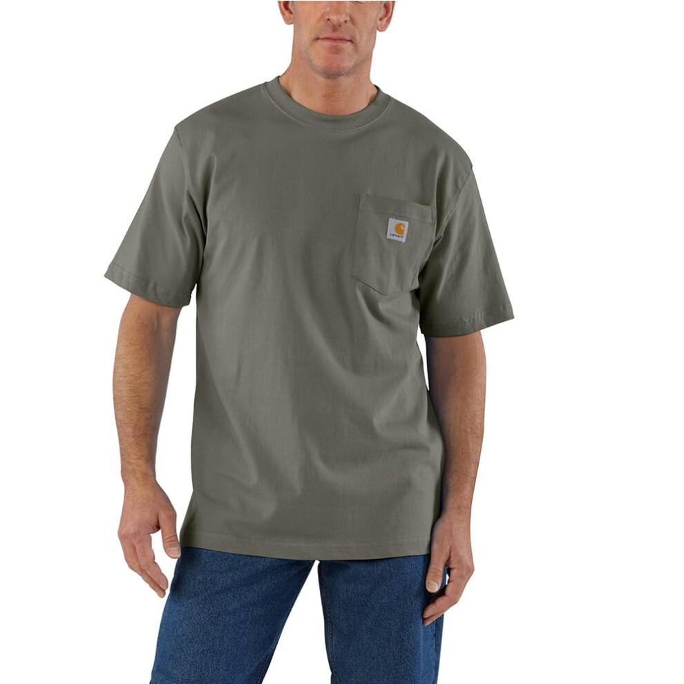 Carhartt Men's Loose Fit Heavyweight Short-Sleeve Pocket T-Shirt  Dust