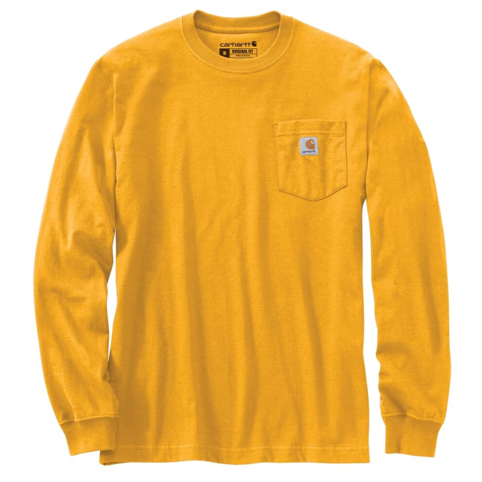 Carhartt Men's Loose Fit Heavyweight Long-Sleeve Pocket T-Shirt  Solar