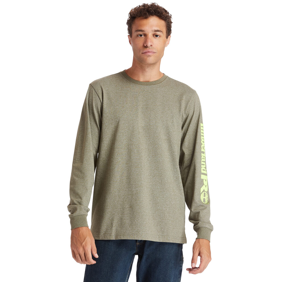 Timberland PRO Men's Base Plate Blended Long-Sleeve T-Shirt with Logo