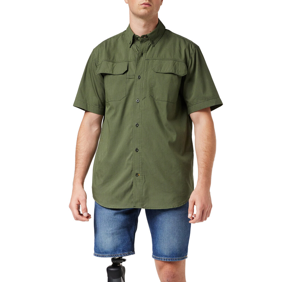 Carhartt Men's Rugged Flex Rigby Short Sleeve Work Shirt  Peat  X-Larg