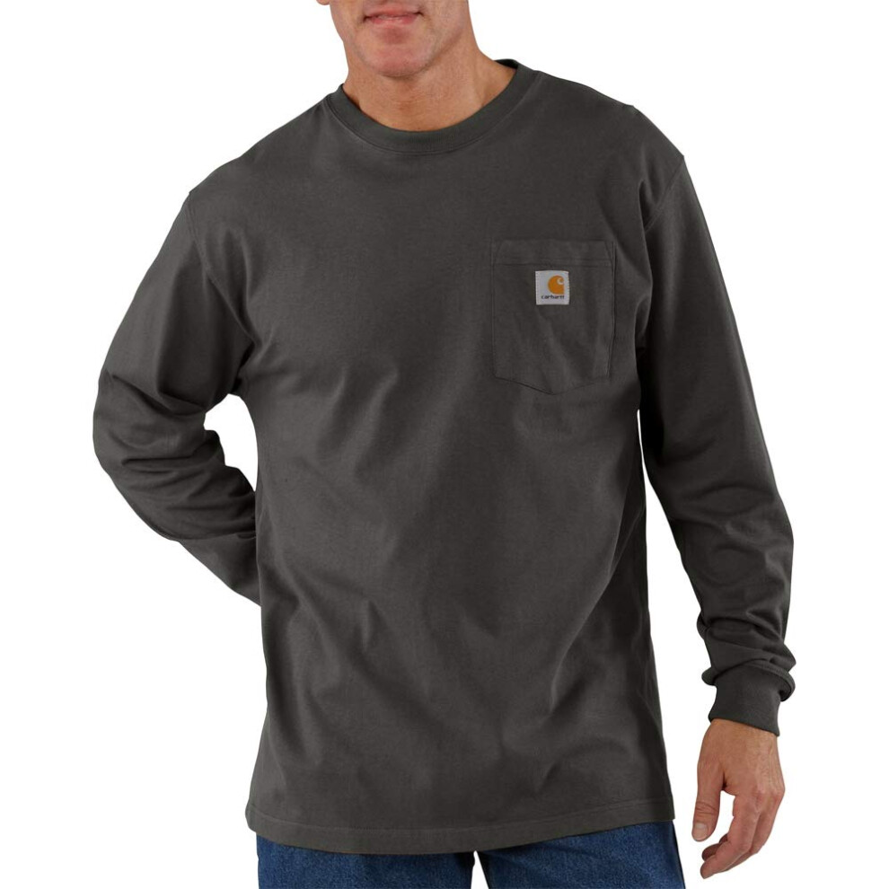 Carhartt Men's Loose Fit Heavyweight Long-Sleeve Pocket T-Shirt (Close