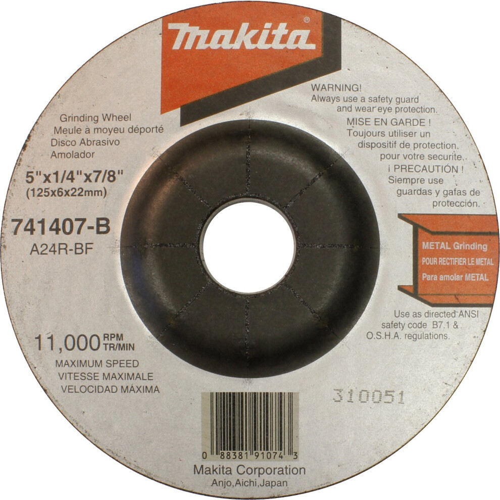 Makita 741407-8-1 5-Inch Grind Wheel