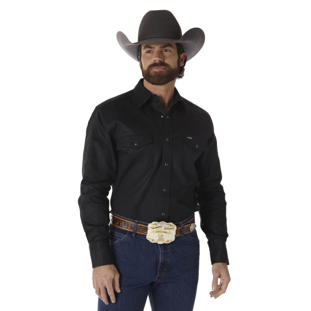 Wrangler mens Cowboy Cut Western Long Sleeve Snap Firm Finish work uti