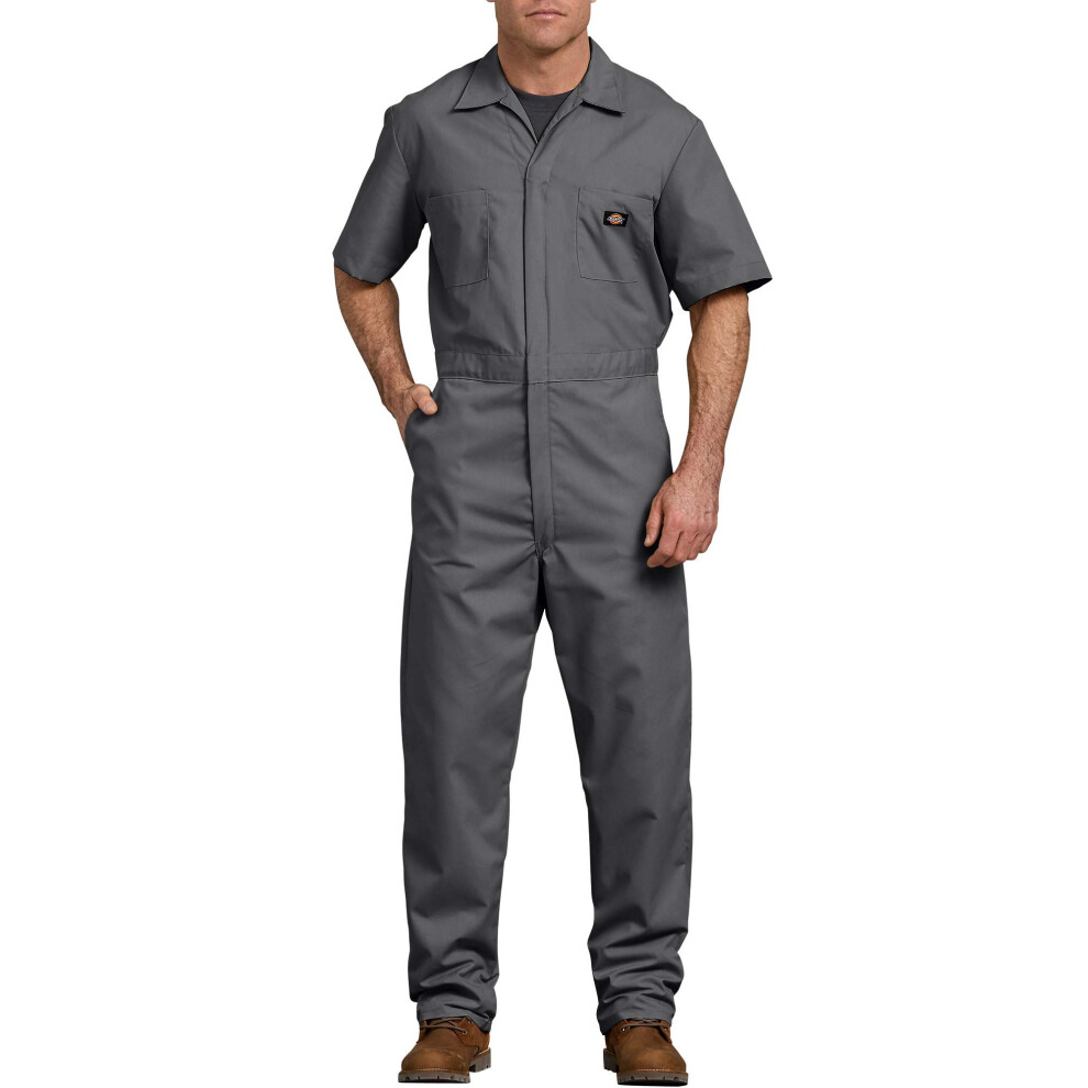 Dickies Men's Short Sleeve Coverall  Gray  X-Large Tall