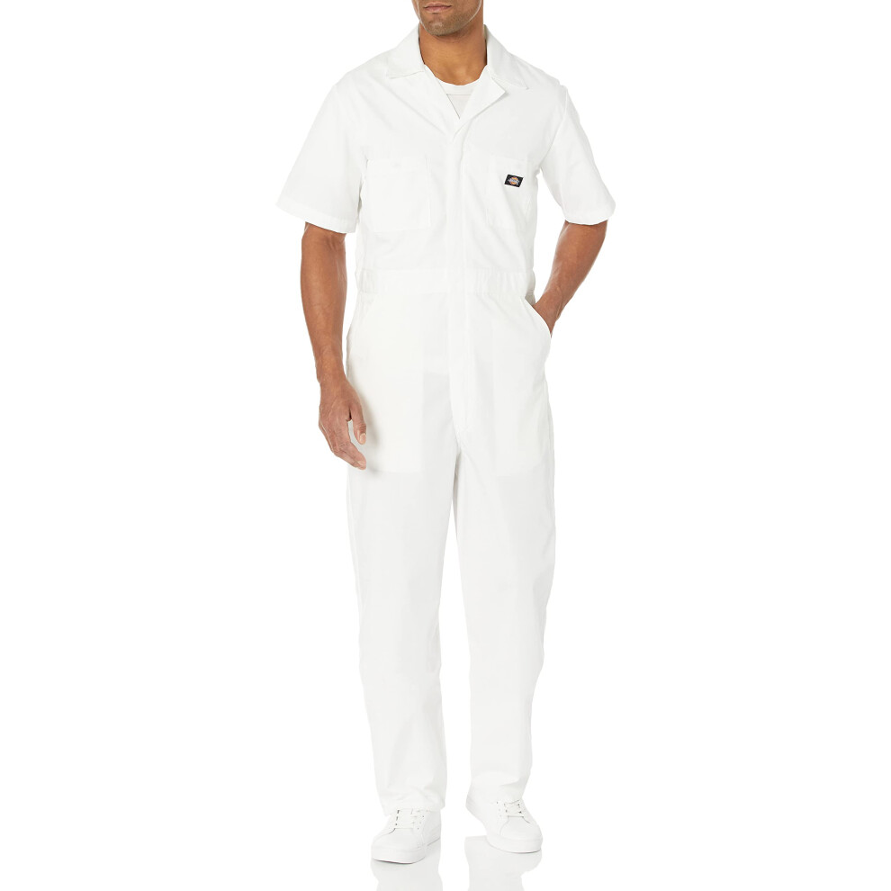 Dickies Men's Short-Sleeve Coverall  White  3X-Large Regular