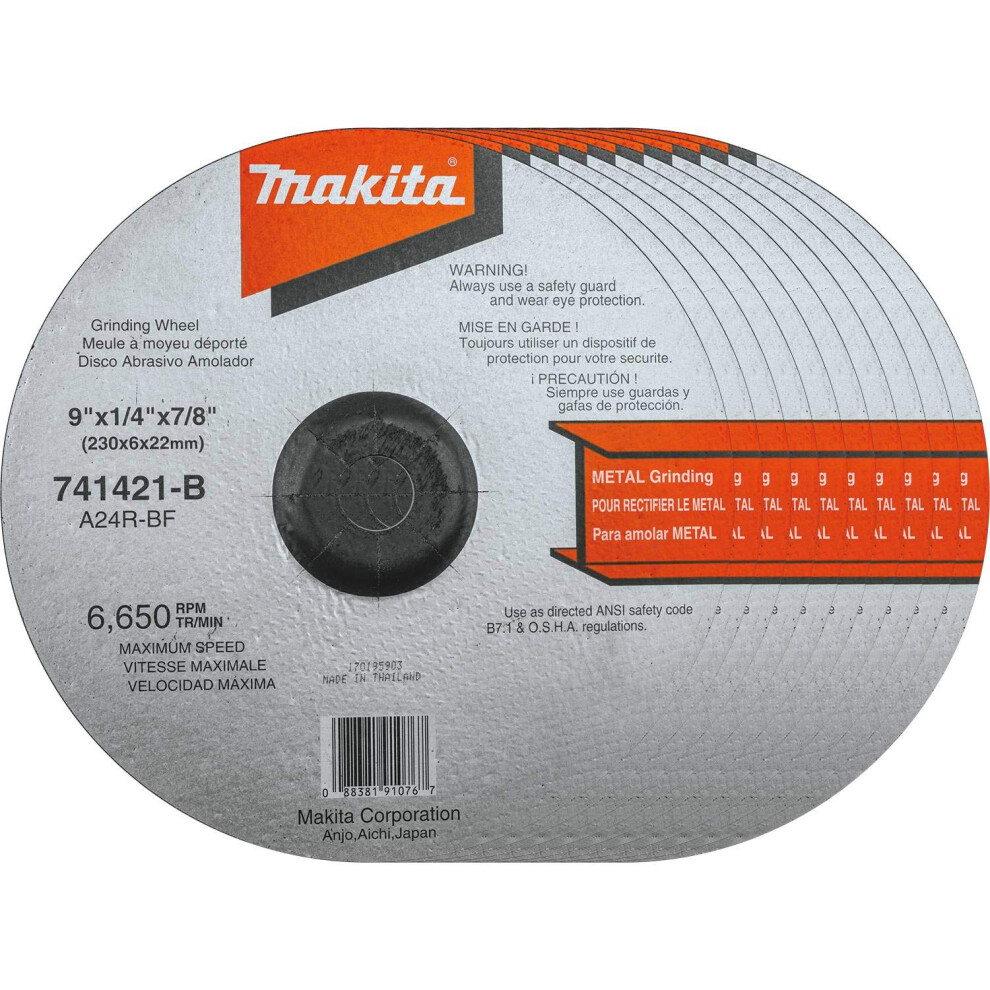 Makita 741421-B-10 9-Inch Grinding Wheel  10-Pack