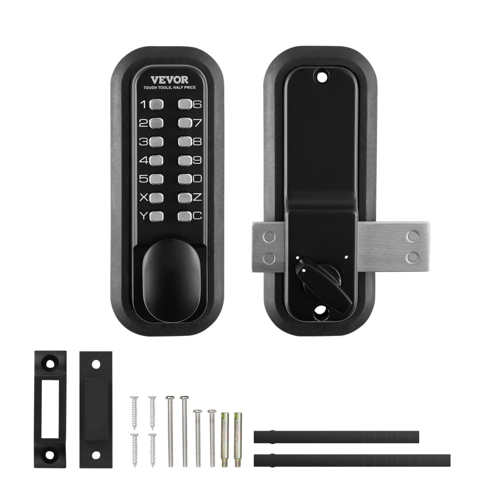 VEVOR Mechanical Keyless Entry Door Lock  14 Digit Keypad  Outdoor Gat