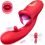 3-in-1 Rose Thrusting Vibrator Clit, & Tongue Licking Stimulation 1