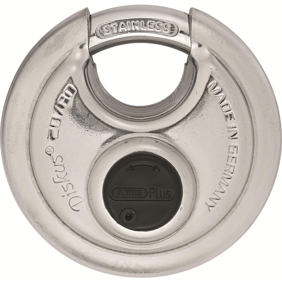 ABUS Diskus 20/80 Heavy Duty Stainless Steel Disk Padlock - Rustproof