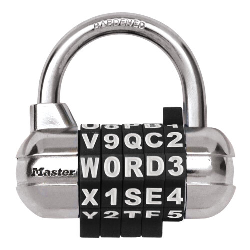 Master Lock Master Lock Padlock  Set Your Own WORD Combination Lock  2-1/2 in. Wid