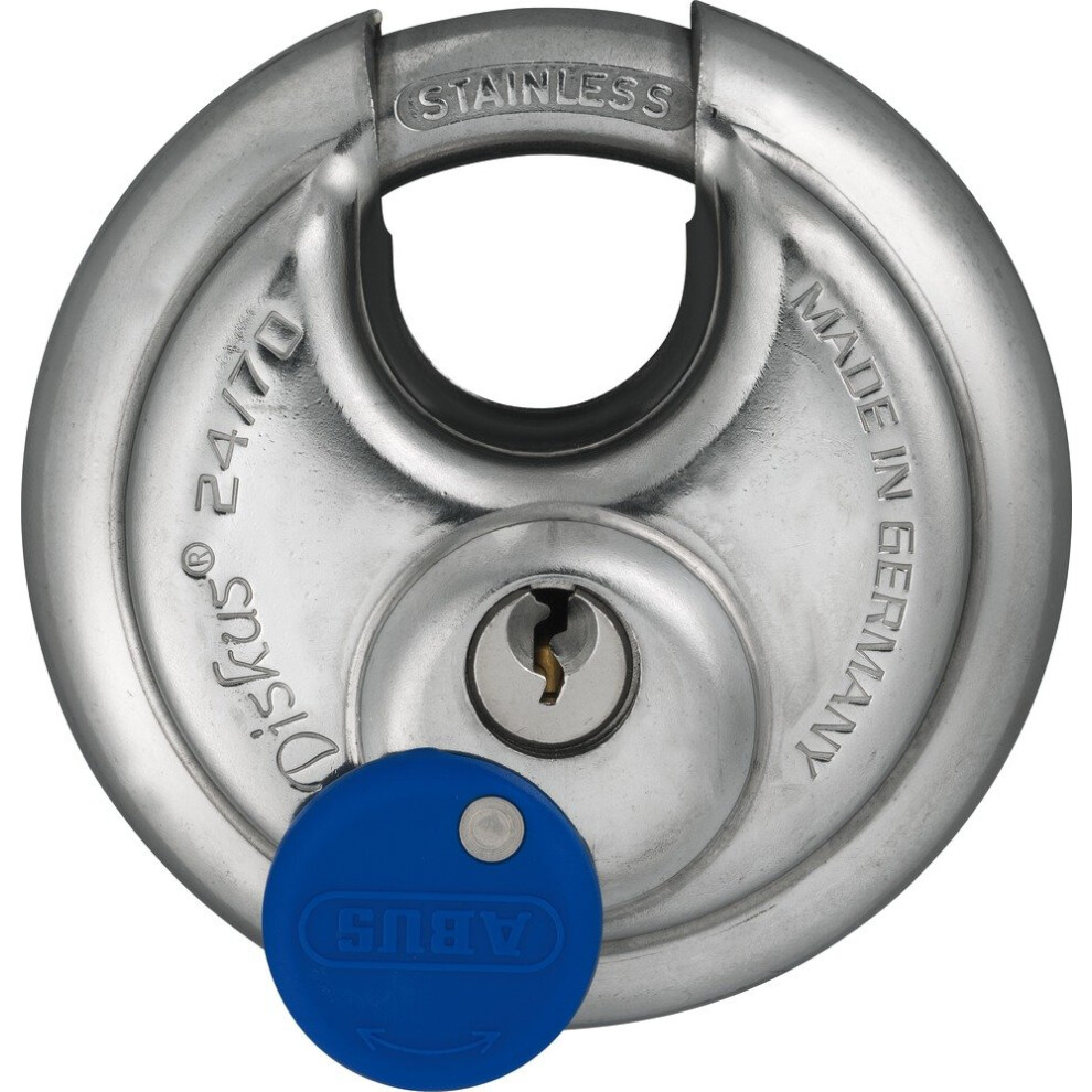 ABUS 24IB/70 Discus Padlock with Stainless Steel Shackle  Keyed Differ