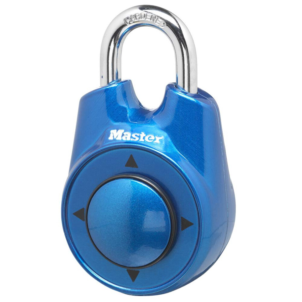 Master Lock 1500Id Locker Lock Set Your Own Directional Combinazione Lucchetto, 1 Pacco,Blu