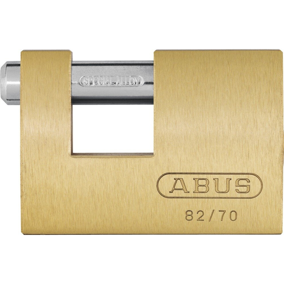 ABUS 82/70 Monoblock Brass Padlock Keyed Different