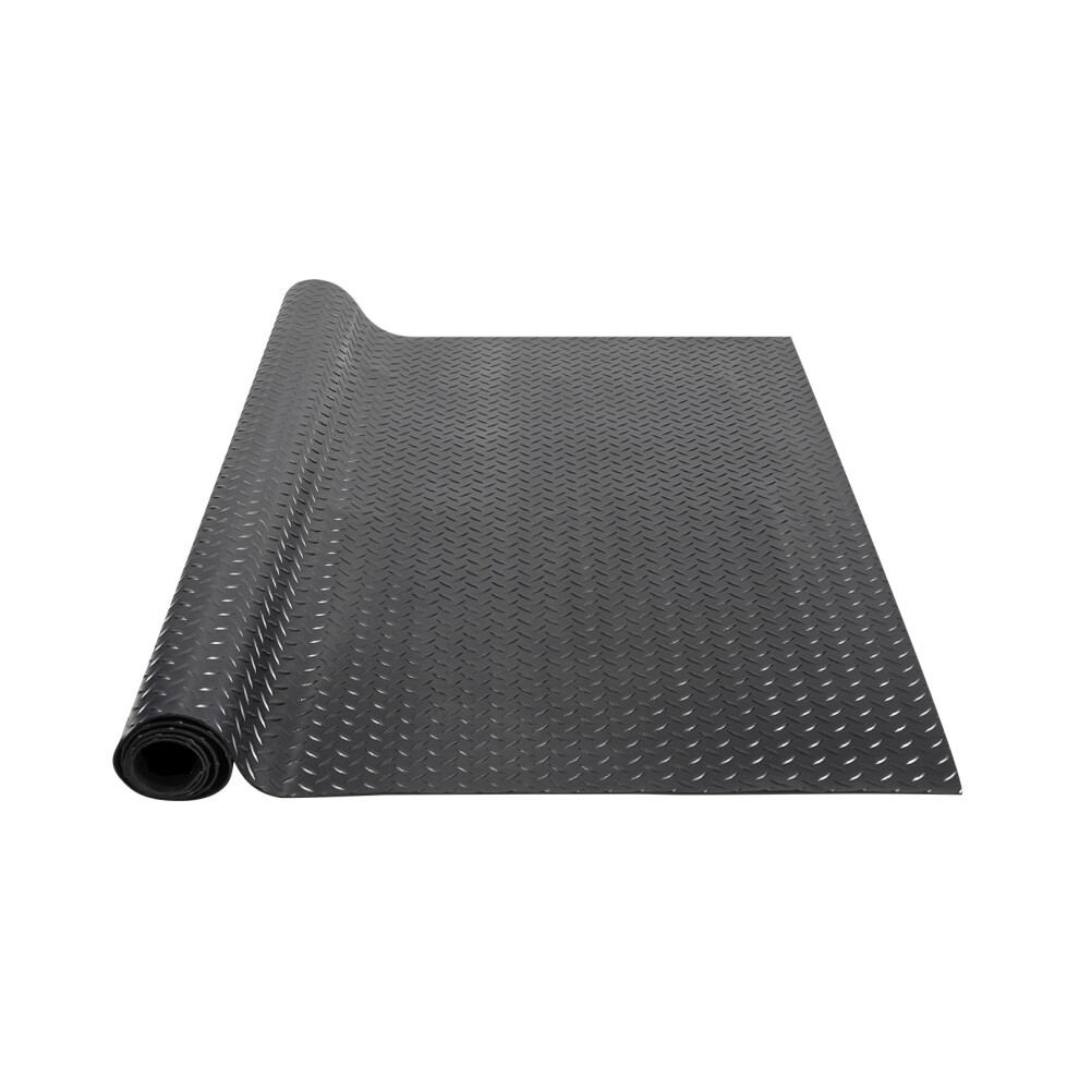 VEVOR Diamond-Plate Rubber Flooring Roll  3 mm x 4 ft x 8 ft Garage Floor Mat  SBR Rubber Garage Flooring Roll  Easy to Clean  Diamond Plate Rubber Ma