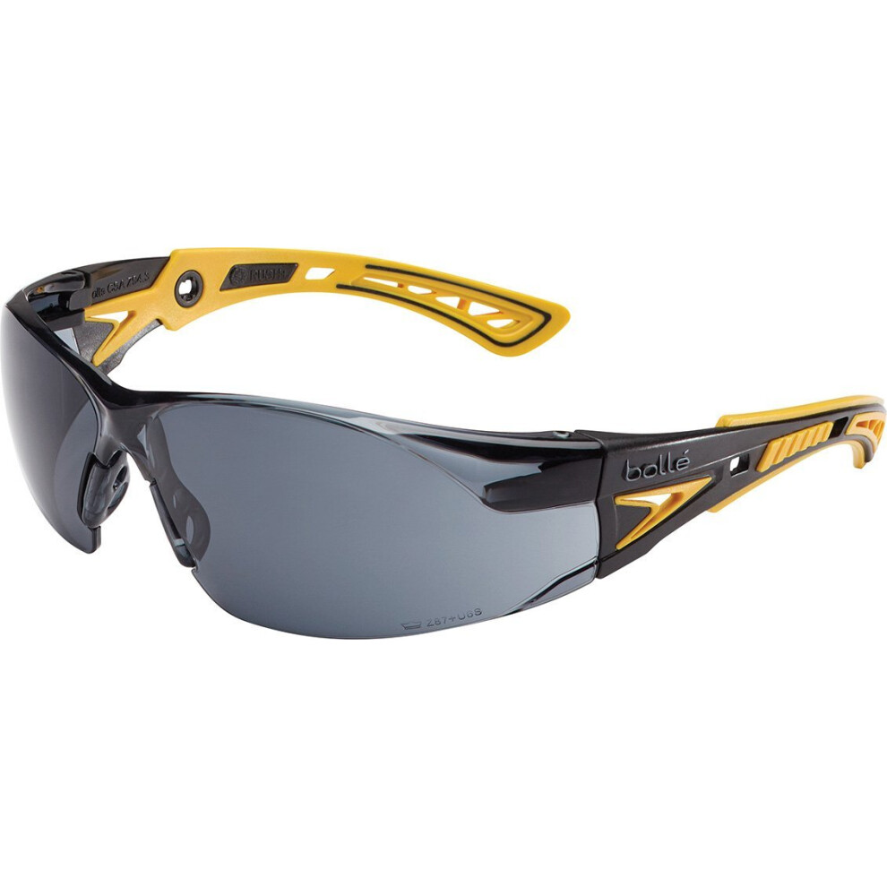 Bolle Safety Boll? Safety 40244  Rush+ Safety Glasses Platinum  Yellow