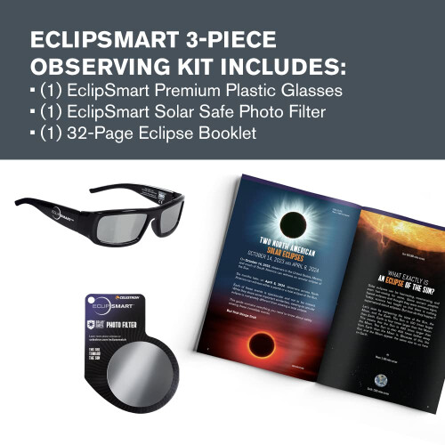 Celestron Celestron - 3-Pc EclipSmart Safe Solar Observing & Imaging Kit - Meets 1