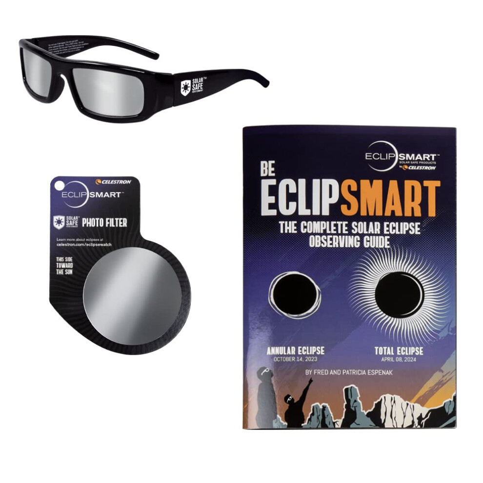 Celestron - 3-Pc EclipSmart Safe Solar Observing & Imaging Kit - Meets