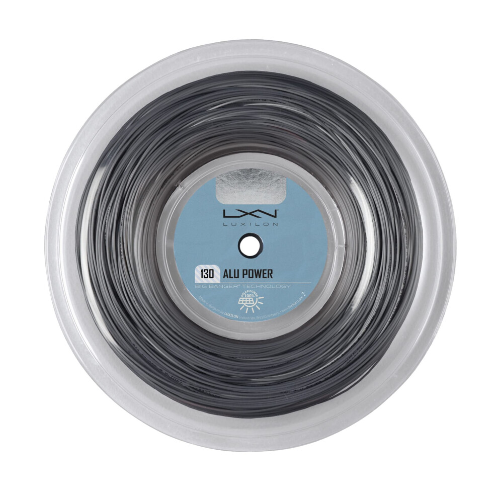 Luxilon ALU Power 130 Tennis String - 200m Reel  Grey