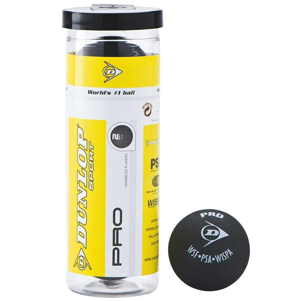 Dunlop Sports Pro XX Squash Ball - 3 Ball Tube