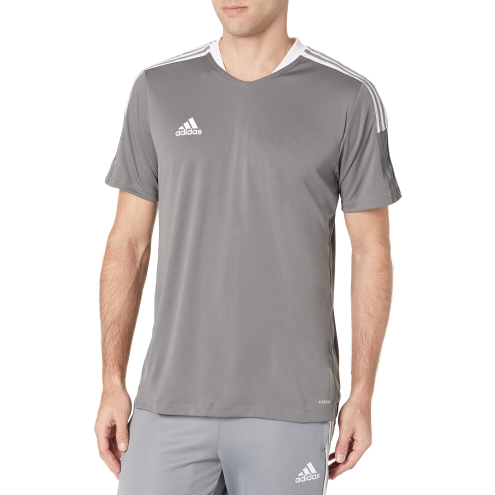 adidas Men's Tiro 21 Training Jersey  Team Grey Four  X-Large