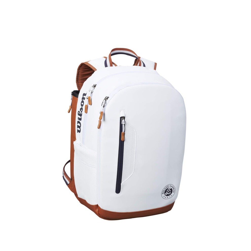 Wilson Unisex-Adult Roland Garros Tour Backpack  White  2 Rackets