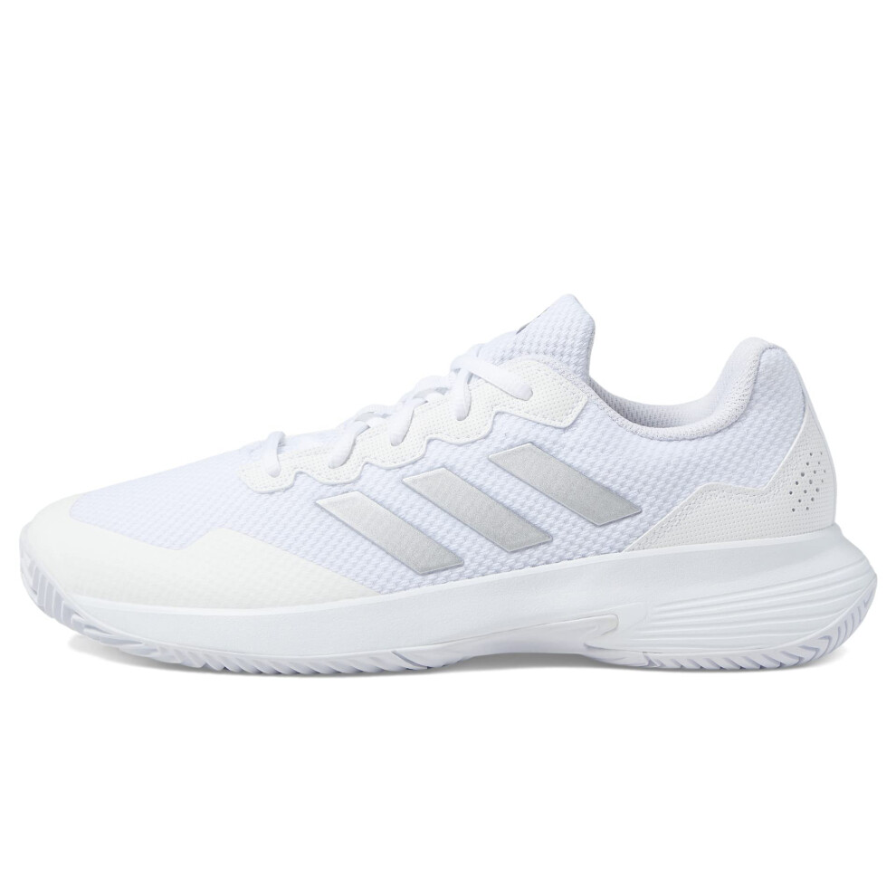 adidas Women's GameCourt 2 Sneaker  White/Silver Metallic/White  11