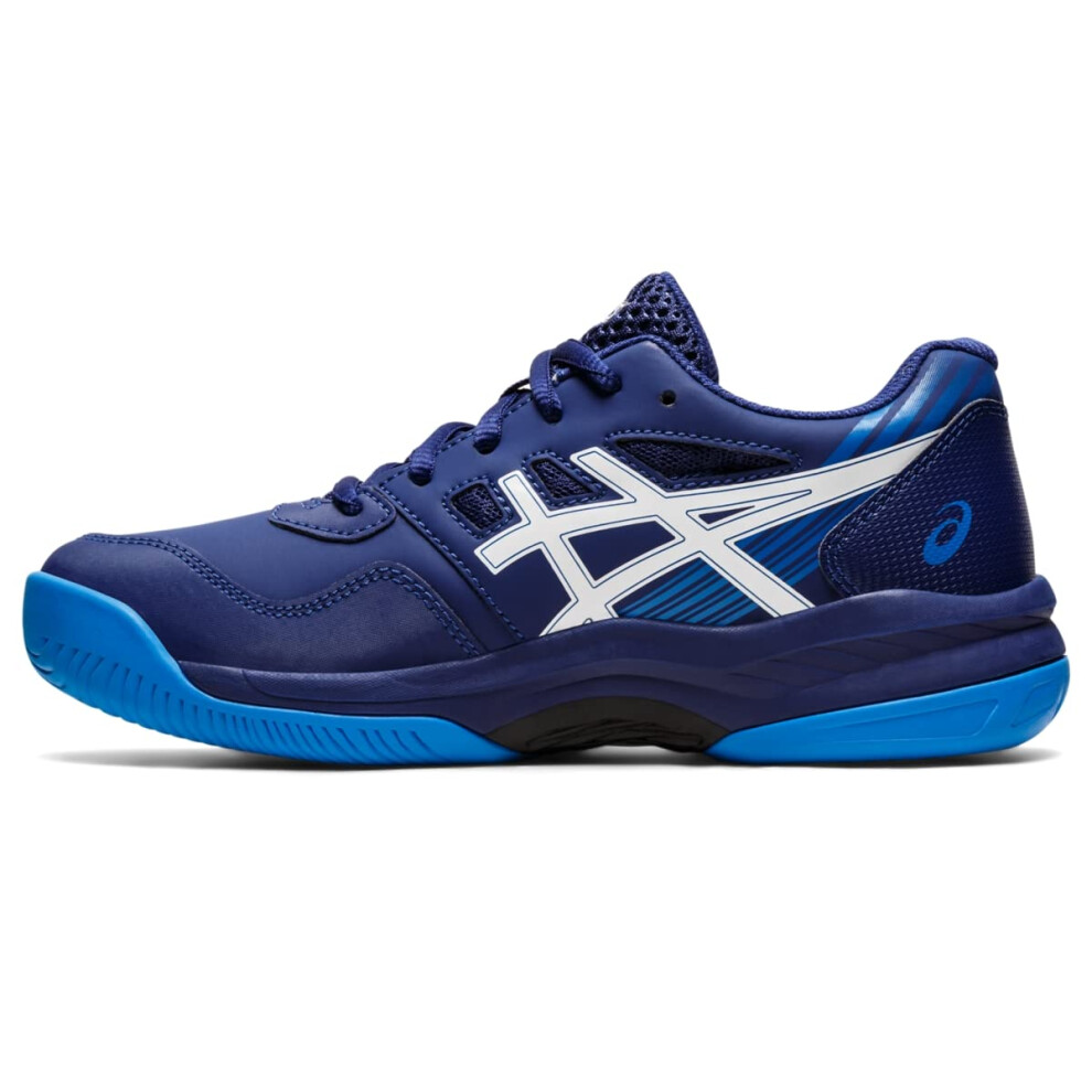 ASICS Kid's Gel-Game 8 Grade School Tennis Shoes  3  Dive Blue/White