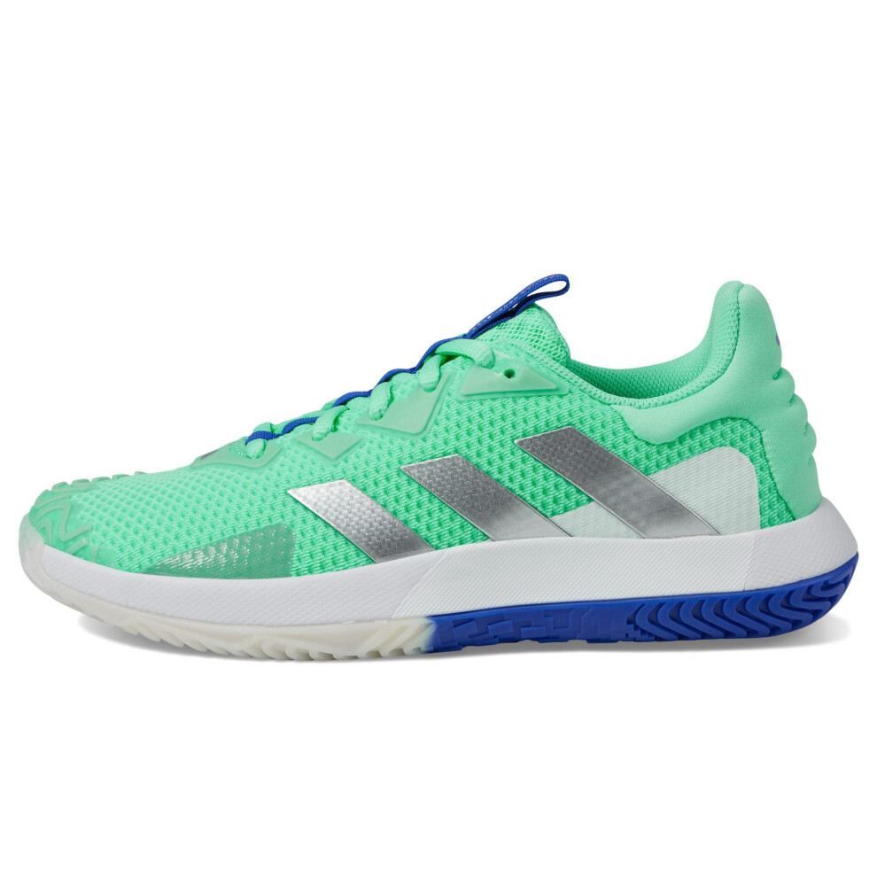 adidas Women's Solematch Control Sneaker  Pulse Mint/Silver Metallic/L